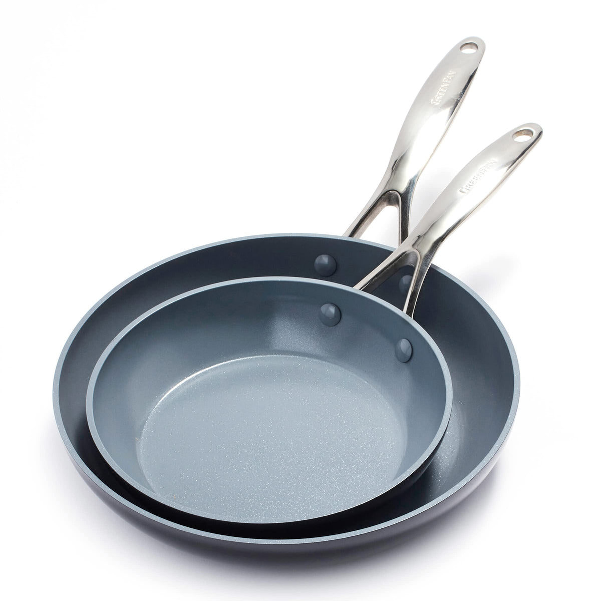 GreenPan Valencia Pro 8-inch frying pan shows easy release with even browning.