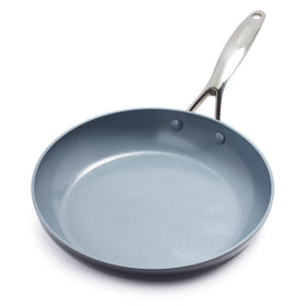 GreenPan Valencia Pro ceramic nonstick 12-inch fry pan ready for eggs and omelets.