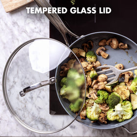 GreenPan Valencia Pro stainless steel handle stays cool during cooking