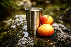 Greens Steel 20oz cups suited for hot beverages when used with a sleeve.