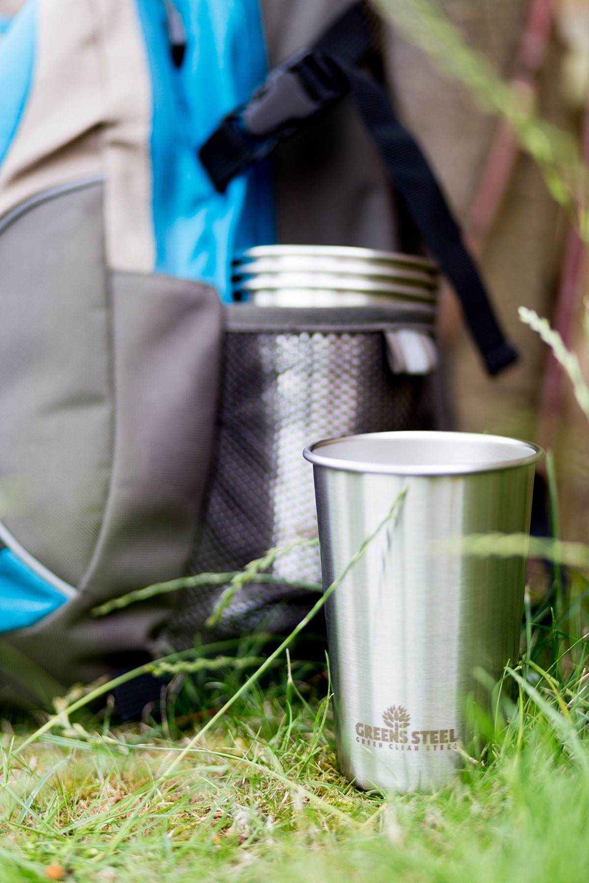 Greens Steel 20oz cups ideal for juices and desserts like ice cream.