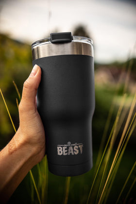 Greens Steel matte black 40oz tumbler fits standard cup holders