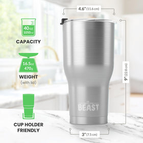 Greens Steel Beast 40oz tumbler color finish durable powder coating