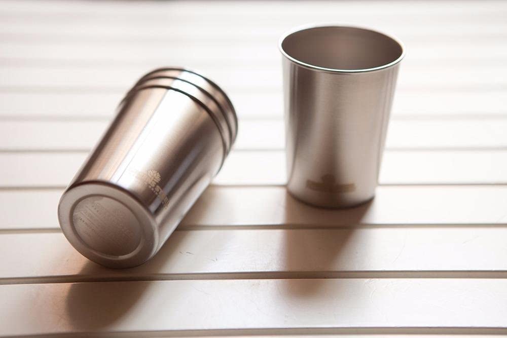 Greens Steel compact travel cups are ideal for on-the-go hydration.