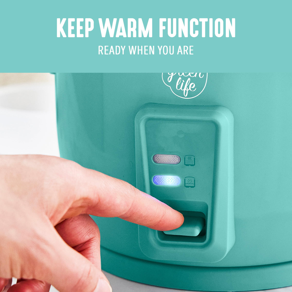 Accurate water-to-rice measuring lines in GreenLife cooker for consistent results.