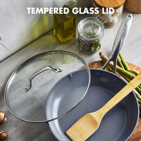 GreenPan Valencia Pro diamond-infused coating provides durable, smooth release during cooking.