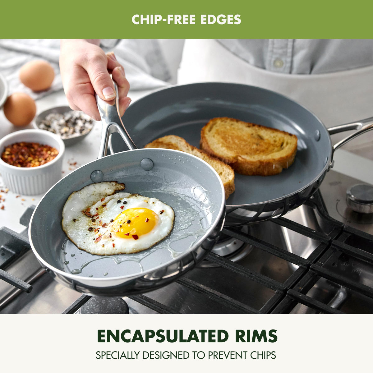 GreenPan Valencia Pro is induction-ready for use on all cooktops.