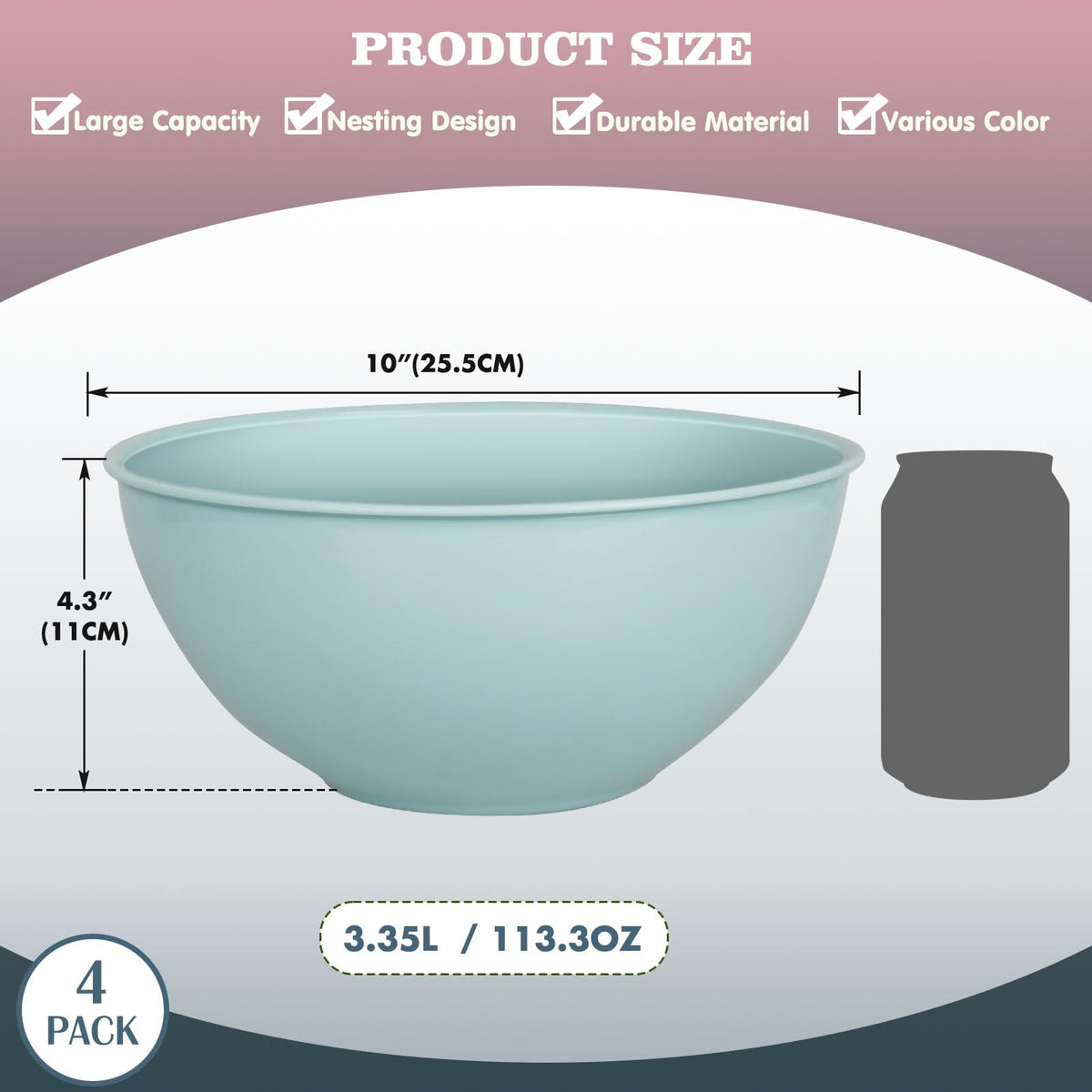 Greentainer bowls are lightweight and durable for daily mixing tasks.
