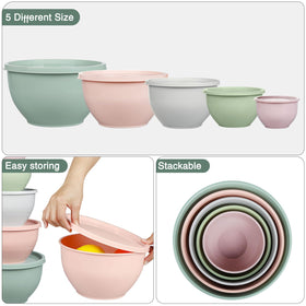 Greentainer pink bowls with lids for stylish serving.