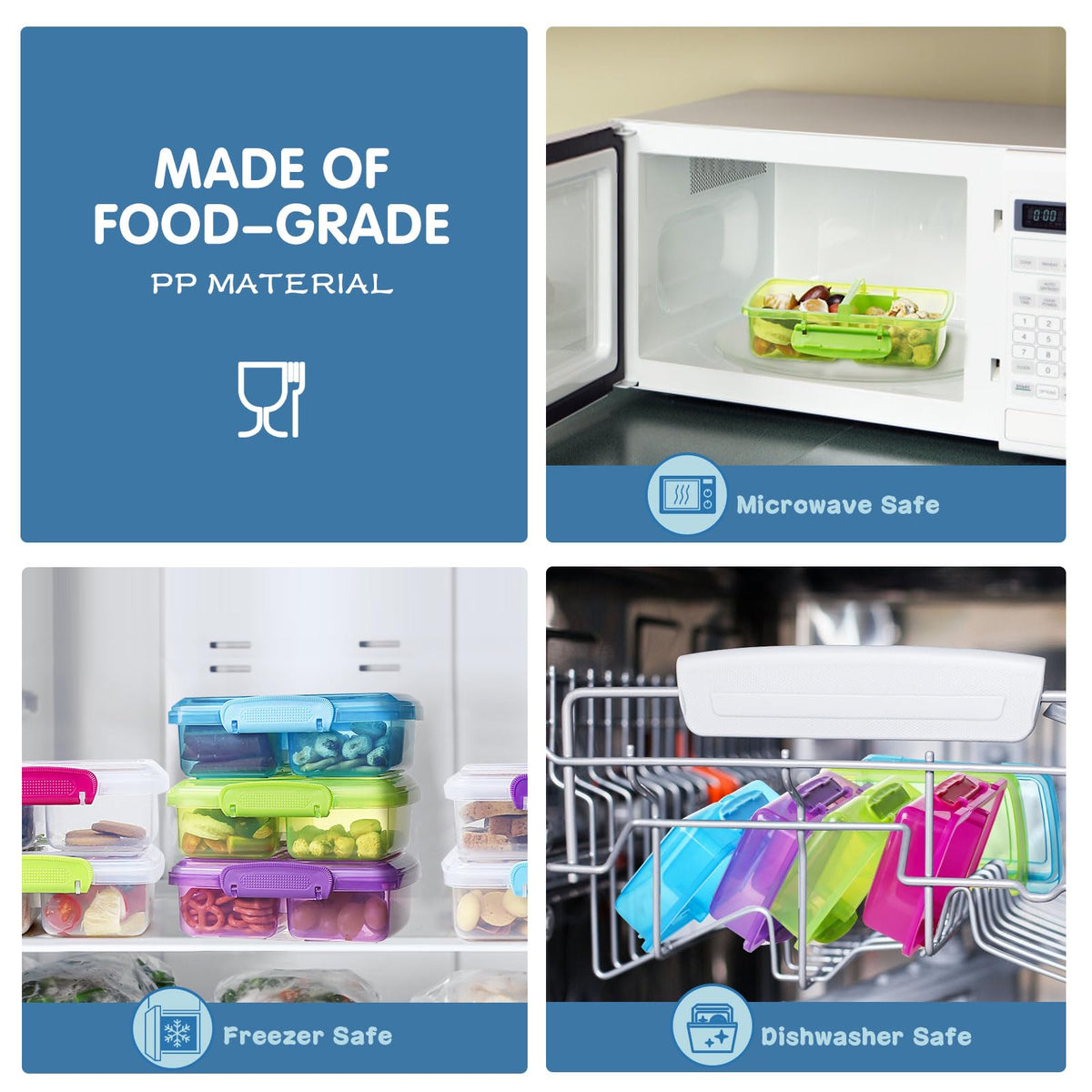 Greentainer snack containers include forks for convenient on-the-go snacking.