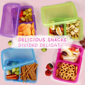 Greentainer two-compartment lunch box ideal for portion-controlled kids meals.