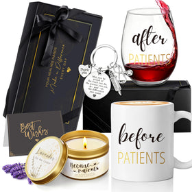 GREOZORT Before Patients mug with bold gold lettering brightens morning coffee on shift.
