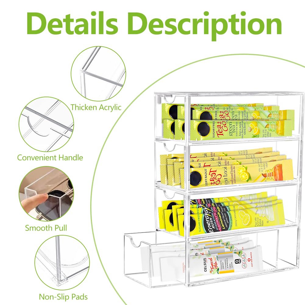 GRETJOB 2-pack shown in vertical setup saves counter space and improves visibility.