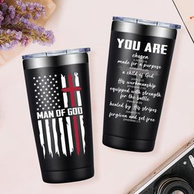 Grifarny Christian Gifts Man Tumbler packaging highlights premium gifting experience.