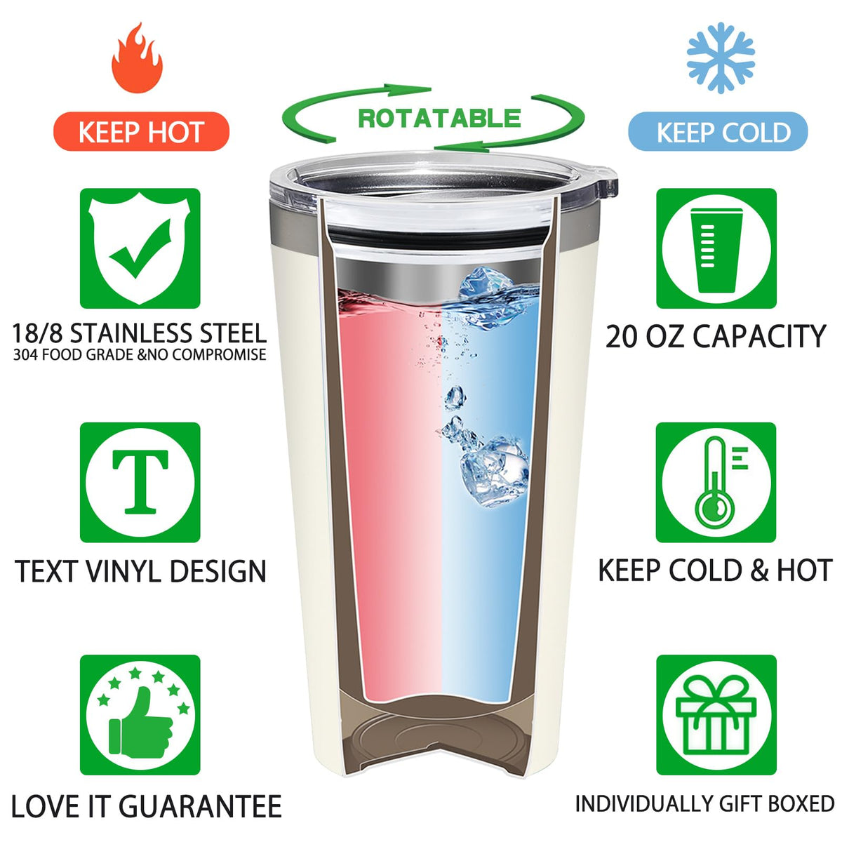 Grifarny 20 oz tumbler suitable for both home and garden use.