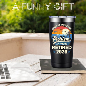 Grifarny retirement party scene featuring the legent has retired tumbler