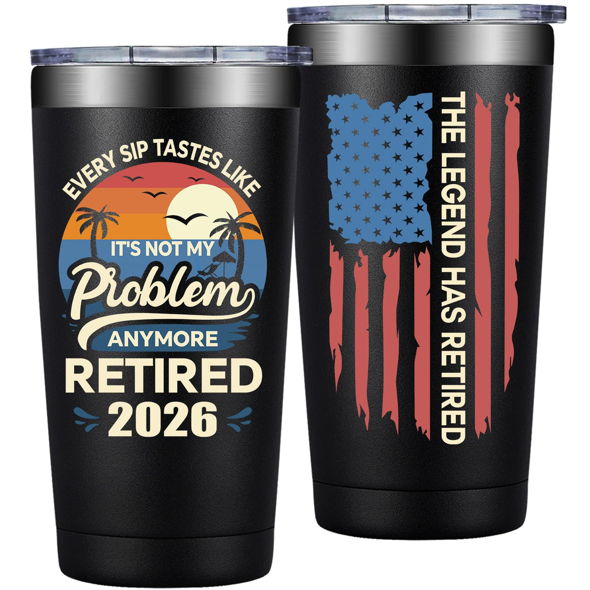 Grifarny retirement tumbler with humorous quote for farewell coffee moments
