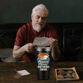 Grifarny tumbler in use with coffee during morning routine