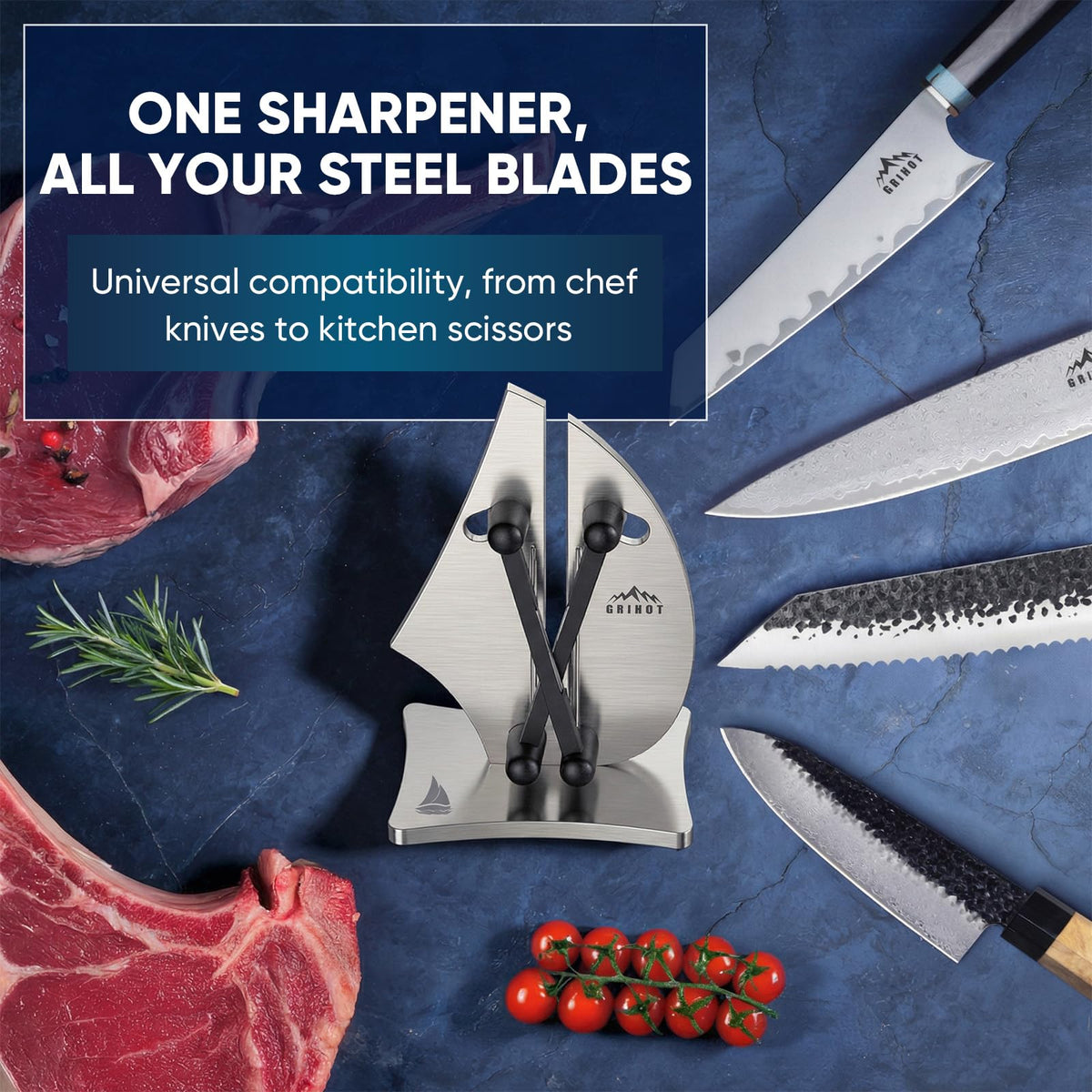 Angle range of 11 to 21 degrees for tailored blade edges.