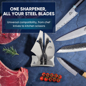 Angle range of 11 to 21 degrees for tailored blade edges.