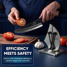 Sailing-inspired ergonomic handle on the VN3 for comfortable sharpening.