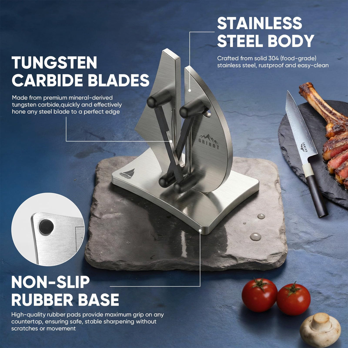 VN3 performs serrated blade sharpening with dedicated action.