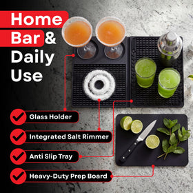 Grill 4U bar station non-slip surface keeps tools secure during busy bartending tasks