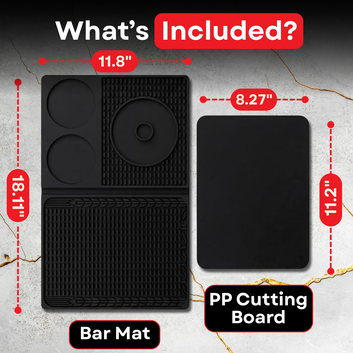 Grill 4U foldable bar mat cutting board folded for compact storage in small spaces