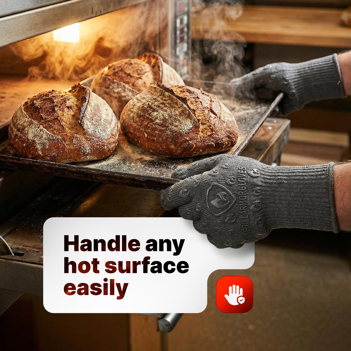 Grill Armor Gloves are machine washable for easy cleanup after use.