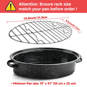 GRILL BUMP raised-design roasting rack elevates food for better air flow