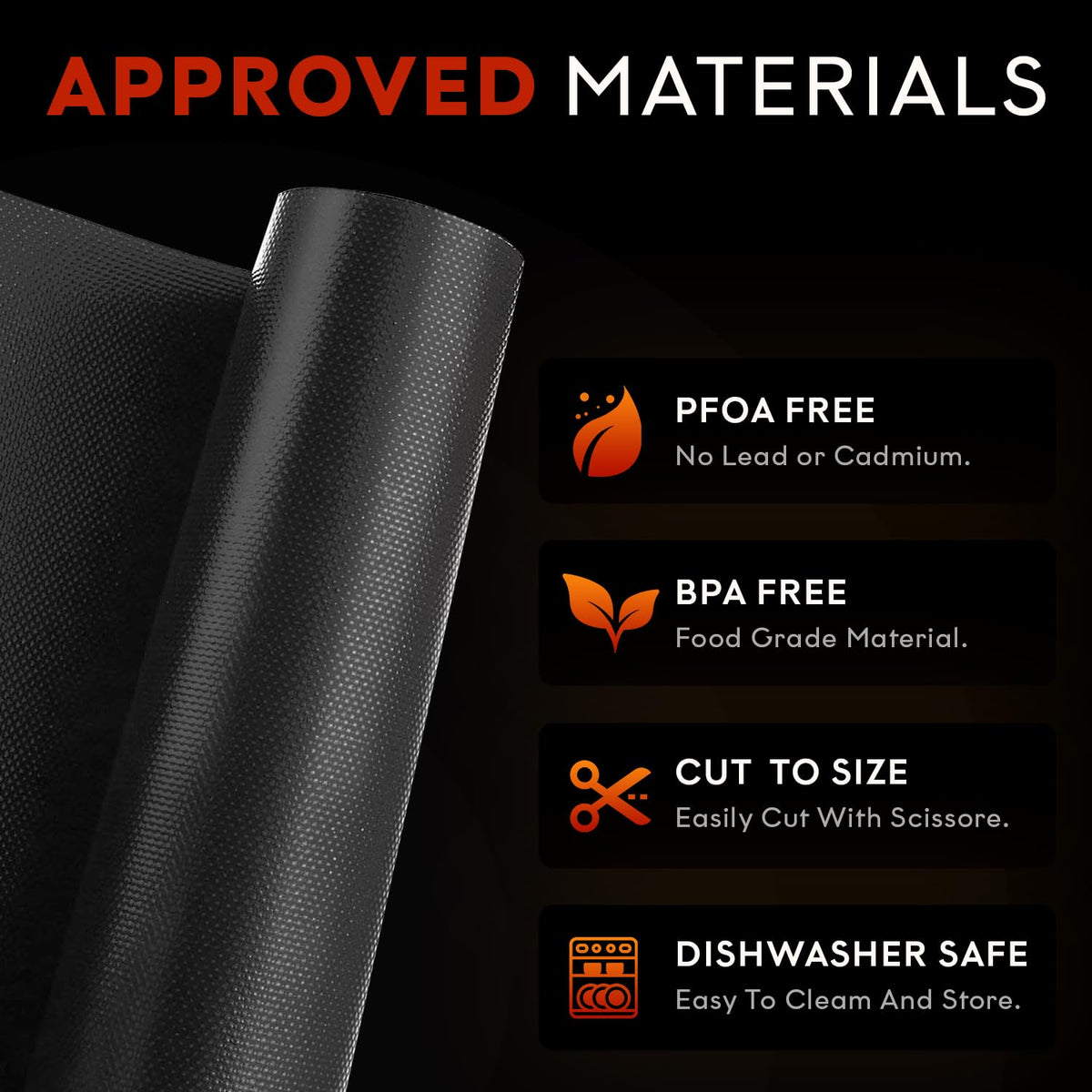 Grill Magic liner can be trimmed for a precise fit in most ovens.