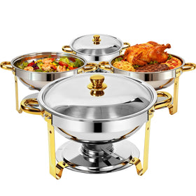 Grillaxy 6QT water pan keeps foods warm during events.