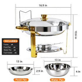 Grillaxy chafing dish dome cover preserves heat and presentation at buffets.