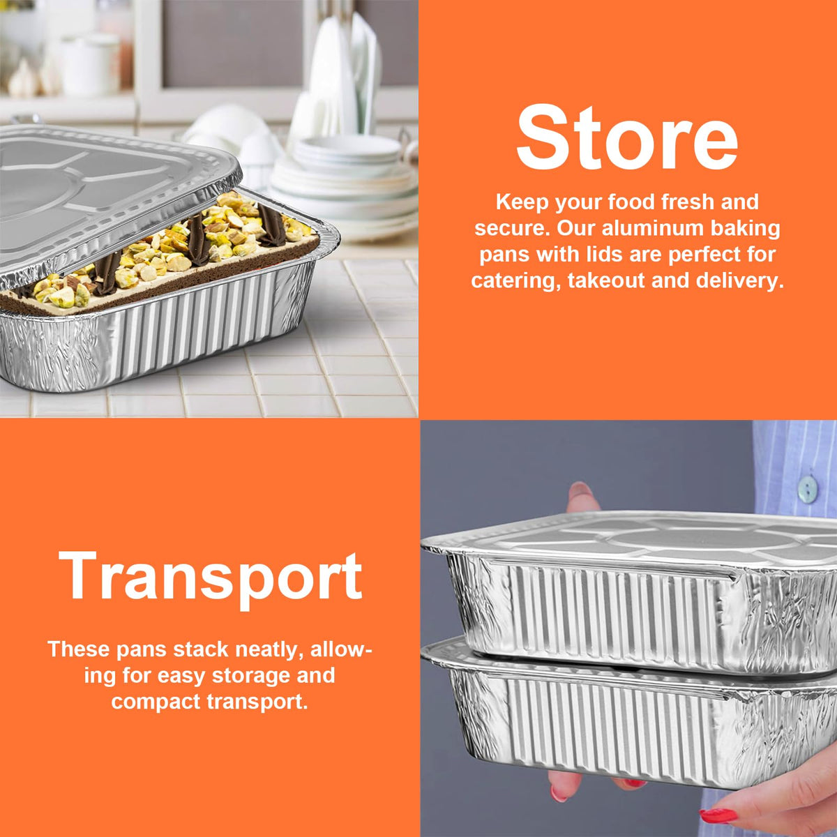 GrillChef baking pan for cakes and casseroles with high sides.