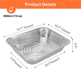 GrillChef heavy-duty aluminum pans in a 30-pack box for catering