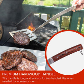 Grille Perfect curved-neck design keeps hands away from heat