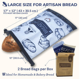 GRIN BY GRIN bags in freezer protecting bread from freezer burn