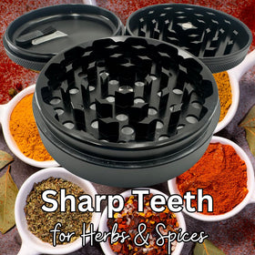 Grinder Garage anodized aluminum body for lasting durability.