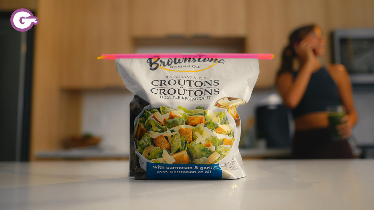 GripStic bag sealer stored neatly in a kitchen drawer for easy access.