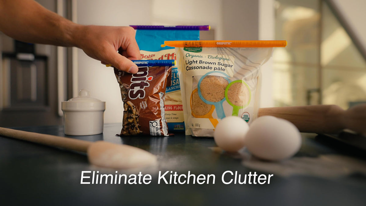 GripStic freezer-safe clips protect vegetables from freezer burn.