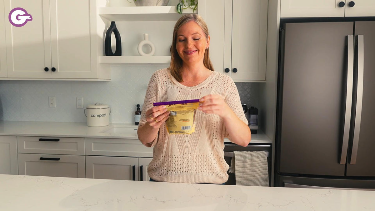 GripStic kitchen organization aid keeps bags closed and contents fresh.