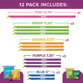 GripStic slide-to-seal rods keep cereal bags airtight and fresher.