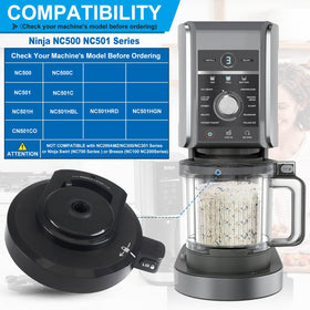 Grngven outer bowl lid for NC500 shown on compatible Creami Deluxe unit