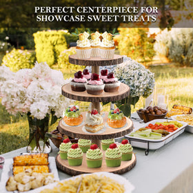 GrnVibe Cupcake Stand varnish finish resists spills and cleans easily.