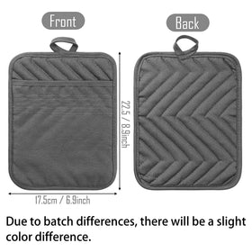 GROBRO7 heat-resistant pot holder safely removes hot cast iron from the oven.