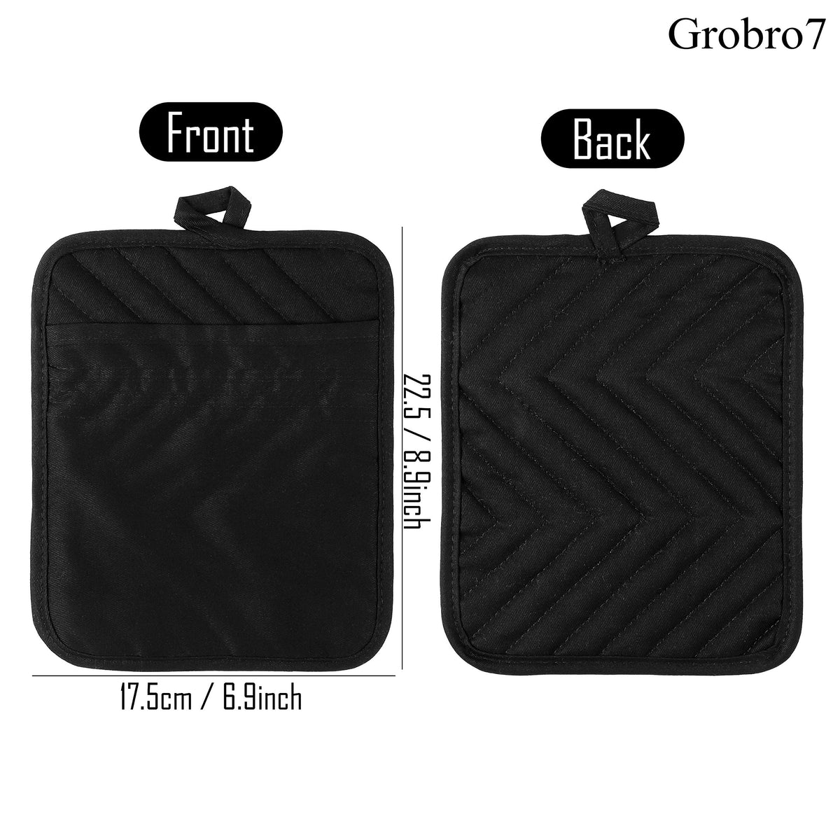 GROBRO7 machine-washable potholders keep kitchen gear clean and ready.