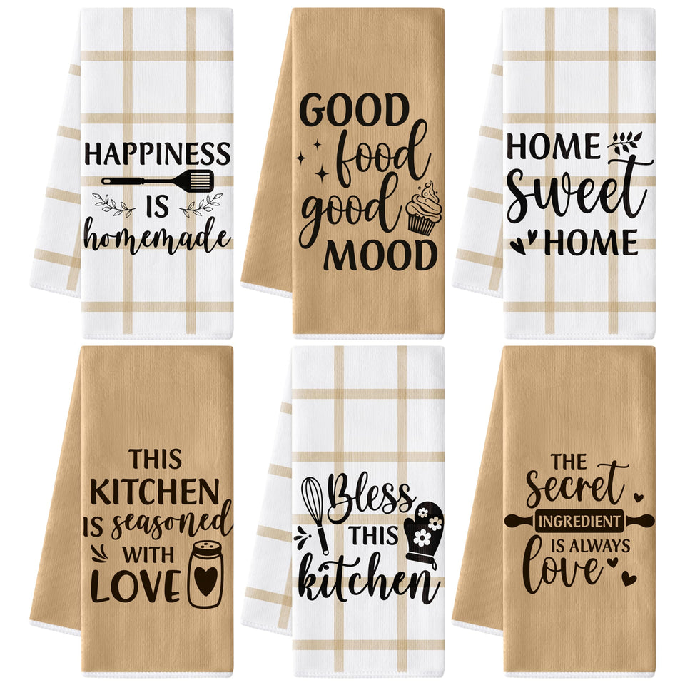 GROBRO7 Sweet Home towels packaged for gifting with farmhouse charm.