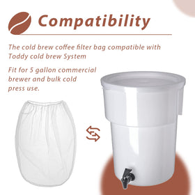 GRONGU filter bag in use for quick, easy bulk brewing filtration