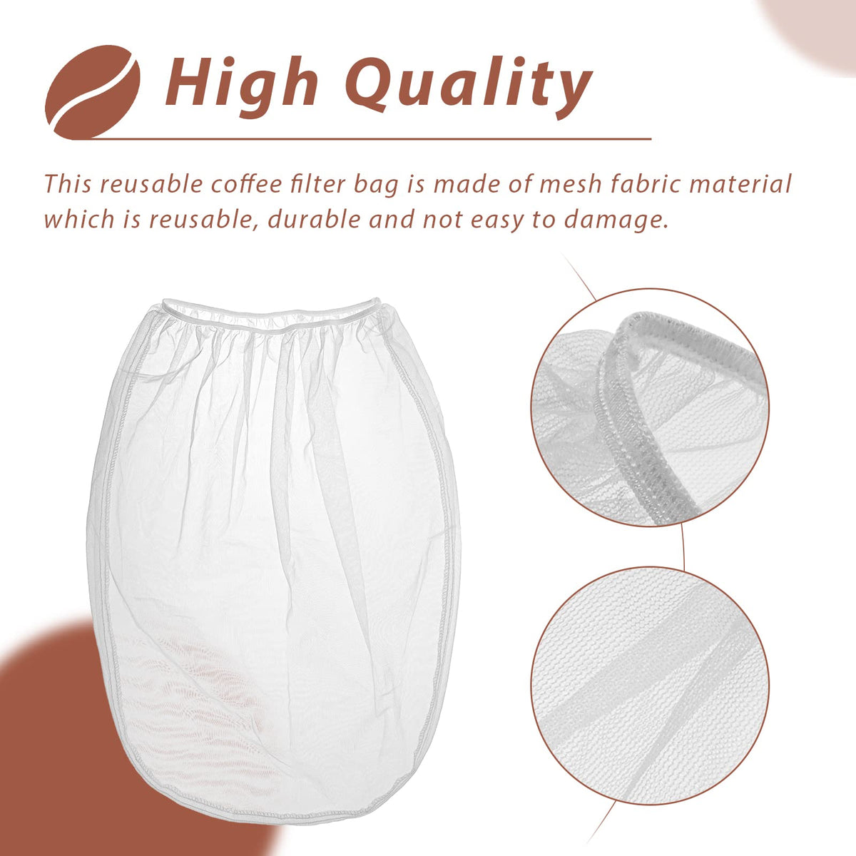 GRONGU reusable mesh filter bag for durable, long-term use