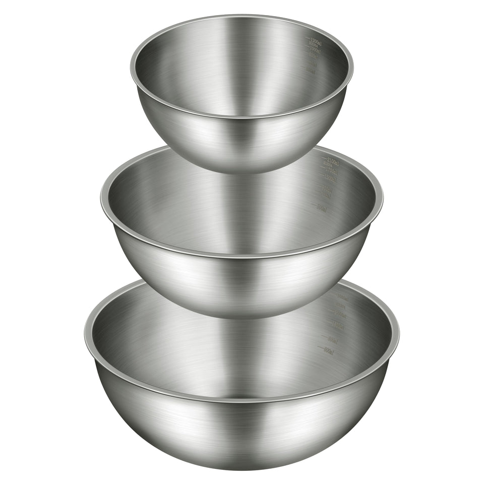 Gronivex mixing bowls 1.5qt nesting close-up for space-saving storage and quick access.